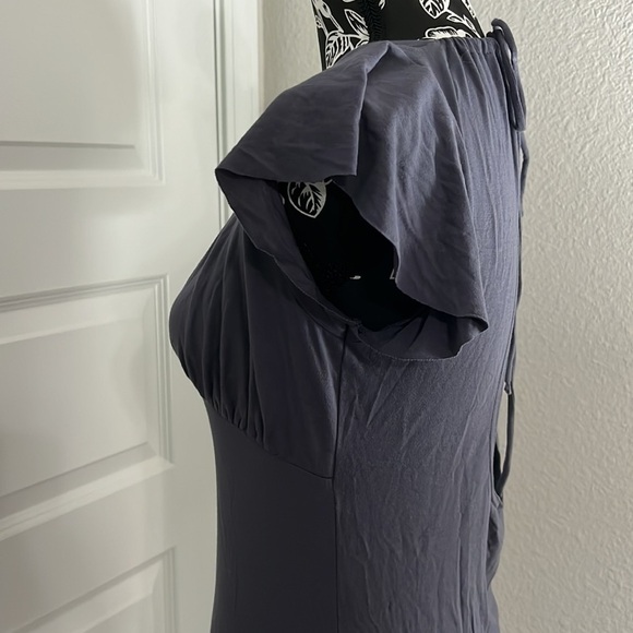 OXMO short ruffle sleeve low cut blouse L - Picture 4 of 14